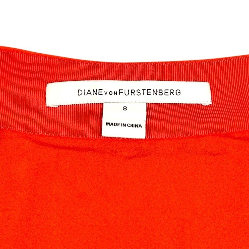 Diane von Furstenberg Tatiana Lace Skirt Womens Orange Size 8‎ - Picture 2 of 13